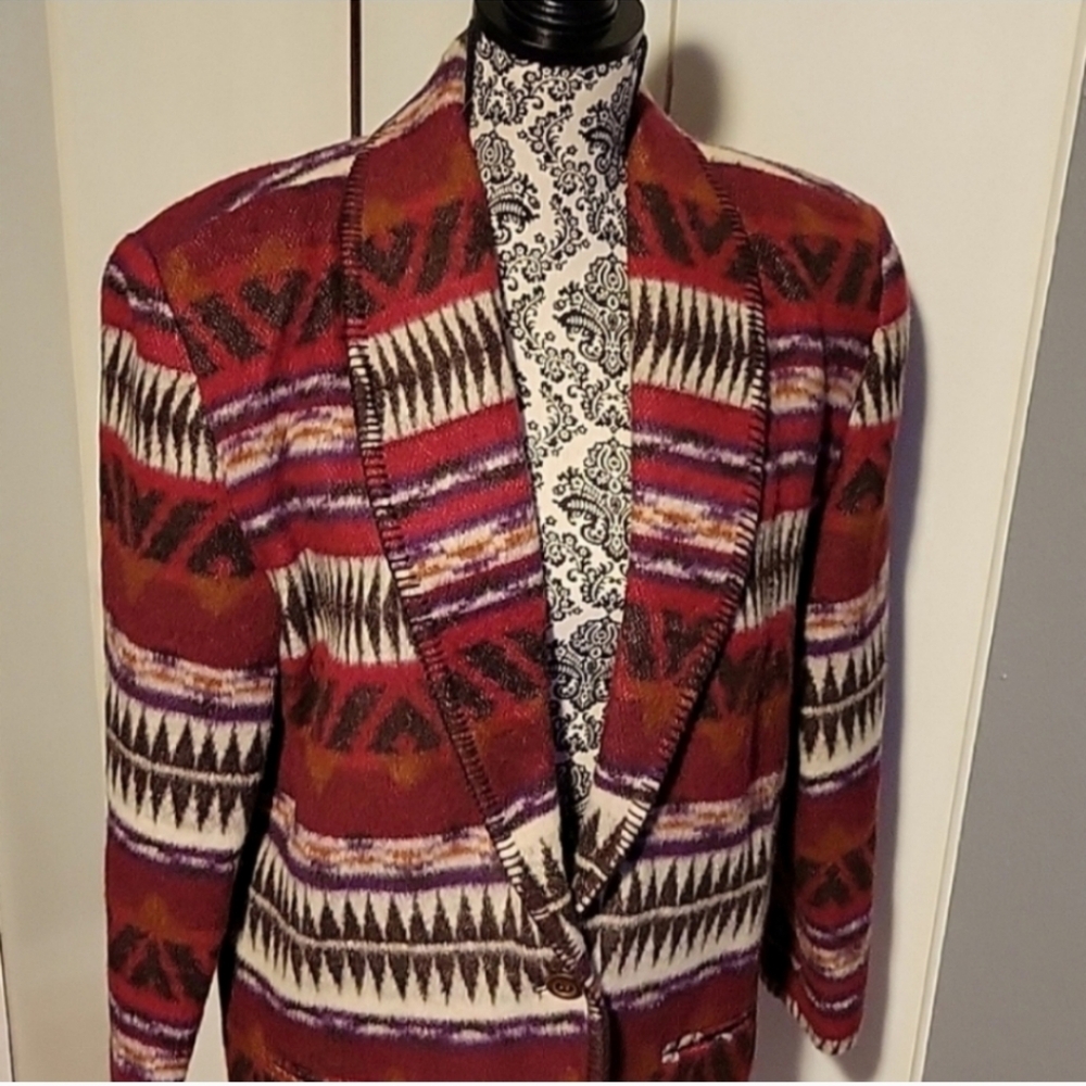 First Option Southwestern Print Jacket - Picture 2 of 7